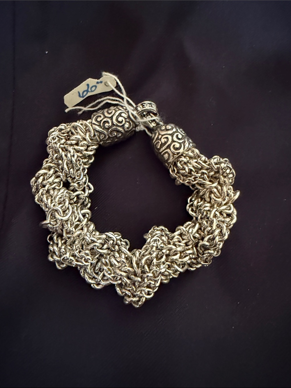 BRIGHTON Antique Elegant Silver-Tone Multi-Strand Braided Bracelet